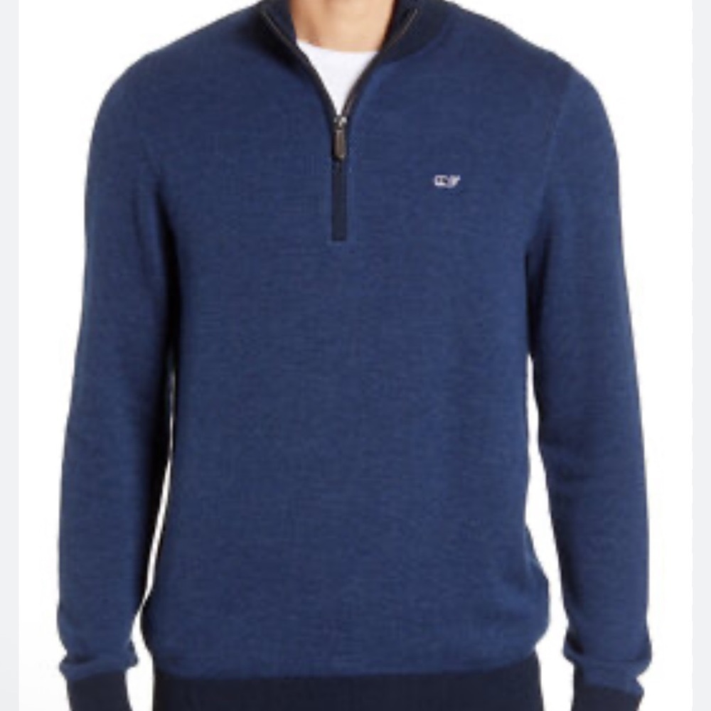 Vineyard Vines boys half zip sweater deep bay sizes med (12-14) & large (16) NWT